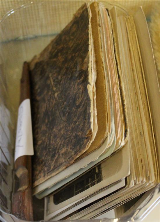 Collection of mostly wartime postcards, autograph book with Wilson Kepple & Betty etc